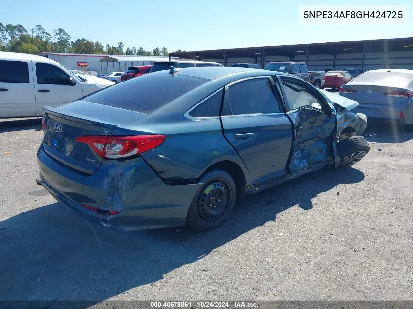 2016 Hyundai Sonata Sport/Limited VIN: 5NPE34AF8GH424725 Lot: 40678861