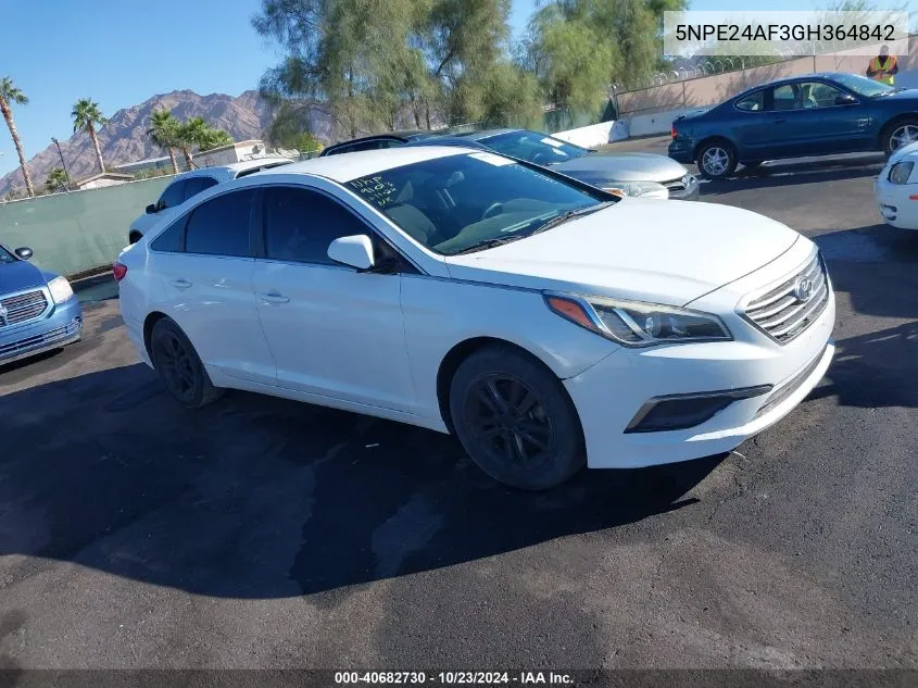 5NPE24AF3GH364842 2016 Hyundai Sonata Se