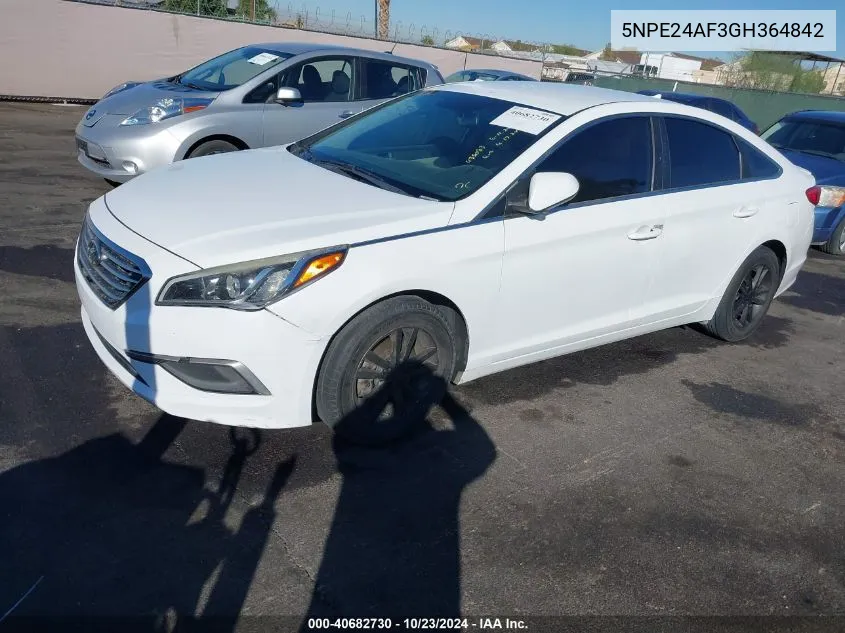 5NPE24AF3GH364842 2016 Hyundai Sonata Se