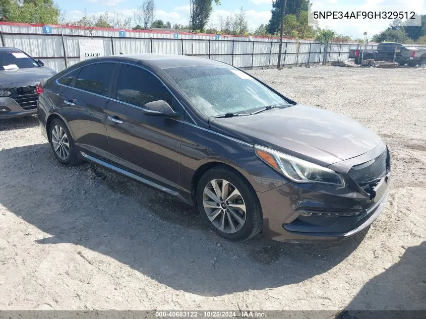 2016 Hyundai Sonata Sport VIN: 5NPE34AF9GH329512 Lot: 40683122