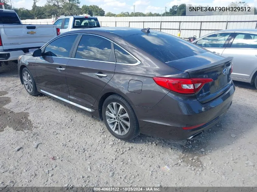 2016 Hyundai Sonata Sport VIN: 5NPE34AF9GH329512 Lot: 40683122