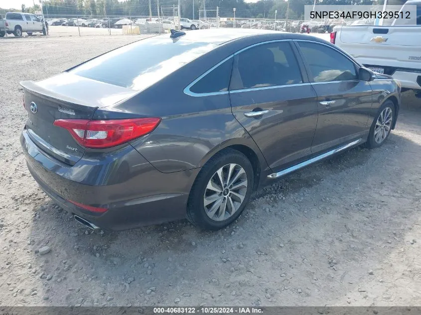 2016 Hyundai Sonata Sport VIN: 5NPE34AF9GH329512 Lot: 40683122