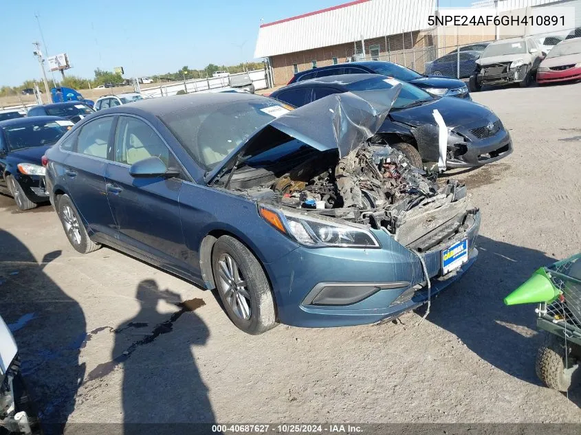 2016 Hyundai Sonata VIN: 5NPE24AF6GH410891 Lot: 40687627