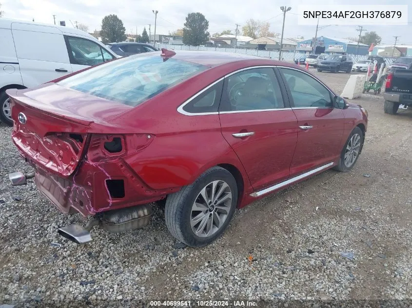 2016 Hyundai Sonata Sport VIN: 5NPE34AF2GH376879 Lot: 40699541