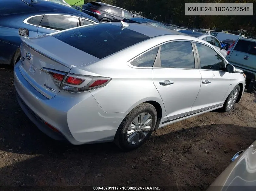 2016 Hyundai Sonata Hybrid Se VIN: KMHE24L18GA022548 Lot: 40701117