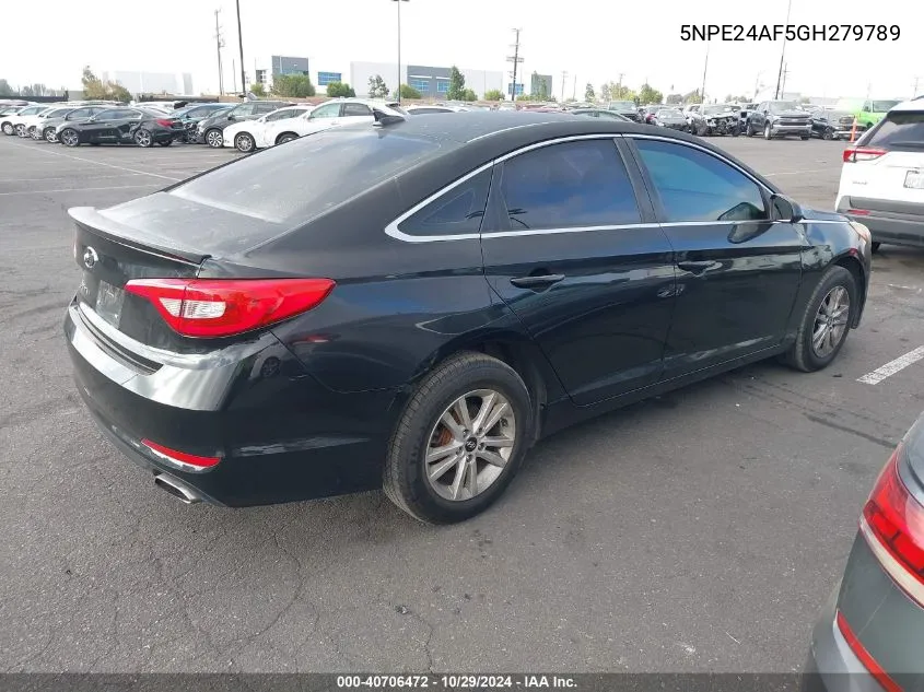 5NPE24AF5GH279789 2016 Hyundai Sonata Se