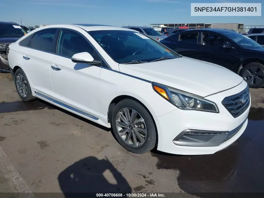 5NPE34AF7GH381401 2016 Hyundai Sonata Sport