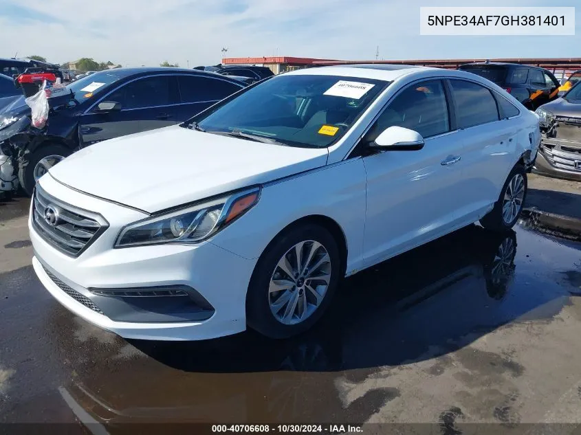 5NPE34AF7GH381401 2016 Hyundai Sonata Sport