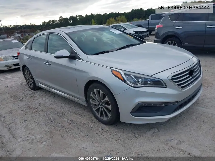 2016 Hyundai Sonata Sport VIN: 5NPE34AF0GH354444 Lot: 40709764