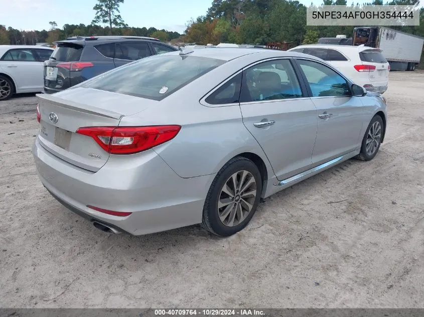 2016 Hyundai Sonata Sport VIN: 5NPE34AF0GH354444 Lot: 40709764