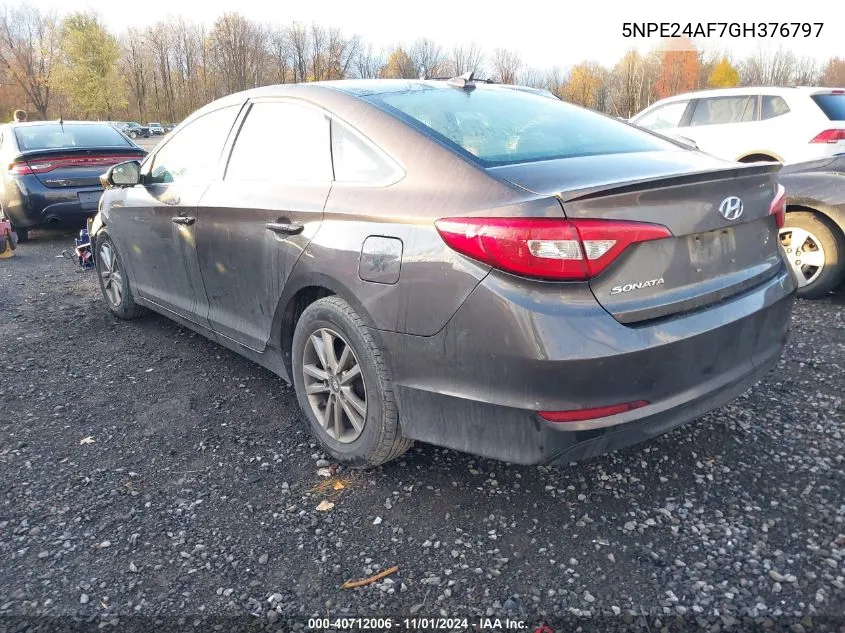 2016 Hyundai Sonata Se VIN: 5NPE24AF7GH376797 Lot: 40712006