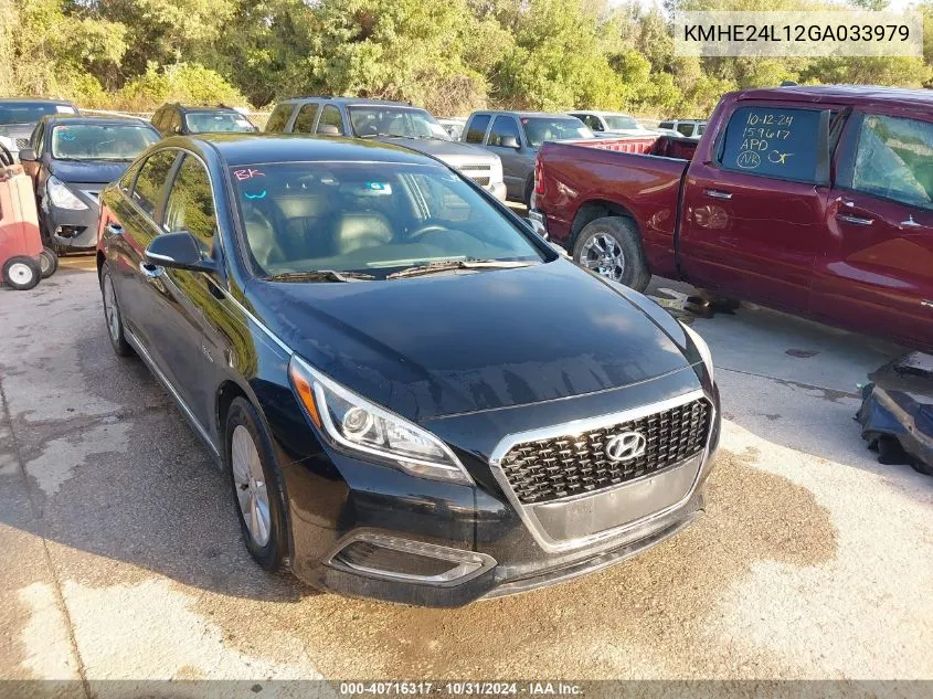 2016 Hyundai Sonata Hybrid Se VIN: KMHE24L12GA033979 Lot: 40716317