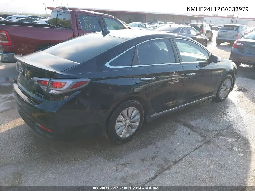 2016 Hyundai Sonata Hybrid Se VIN: KMHE24L12GA033979 Lot: 40716317