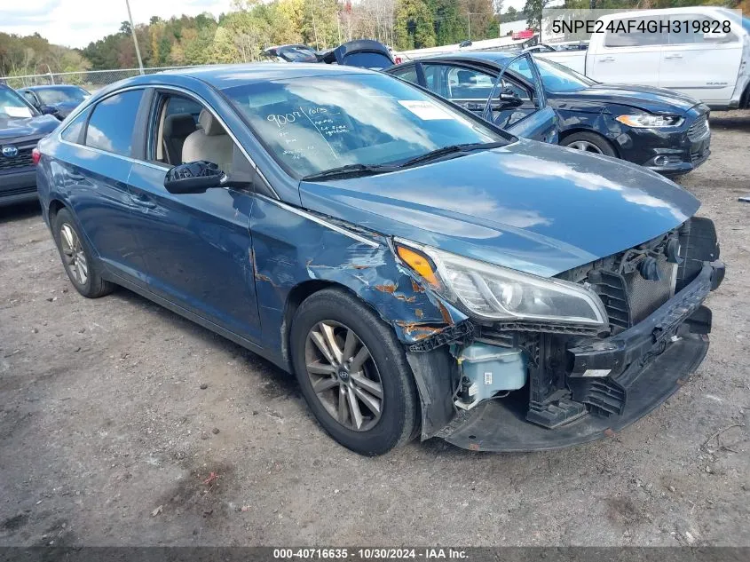 2016 Hyundai Sonata Se VIN: 5NPE24AF4GH319828 Lot: 40716635