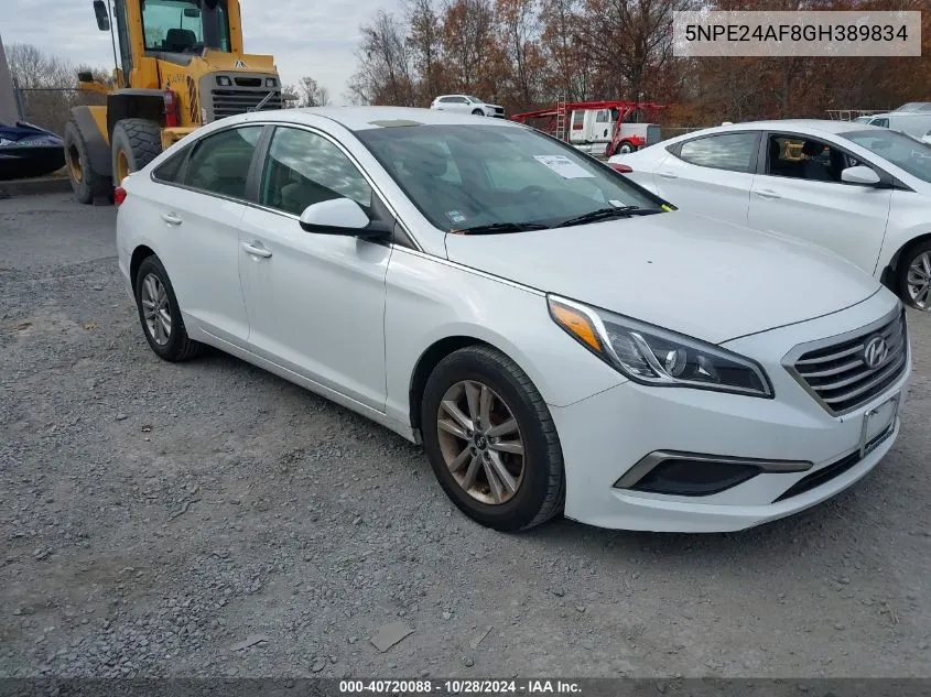 2016 Hyundai Sonata Se VIN: 5NPE24AF8GH389834 Lot: 40720088