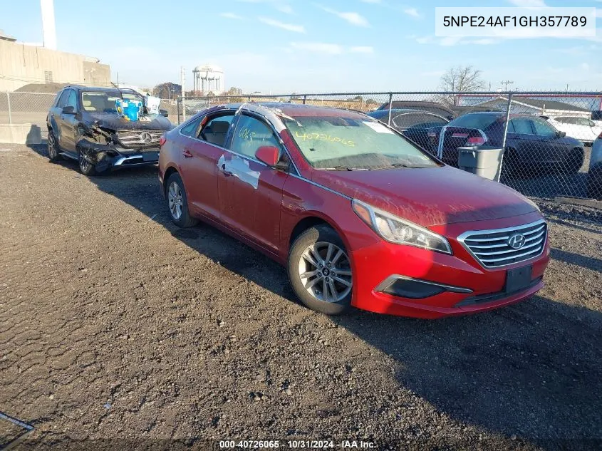 2016 Hyundai Sonata Se VIN: 5NPE24AF1GH357789 Lot: 40726065