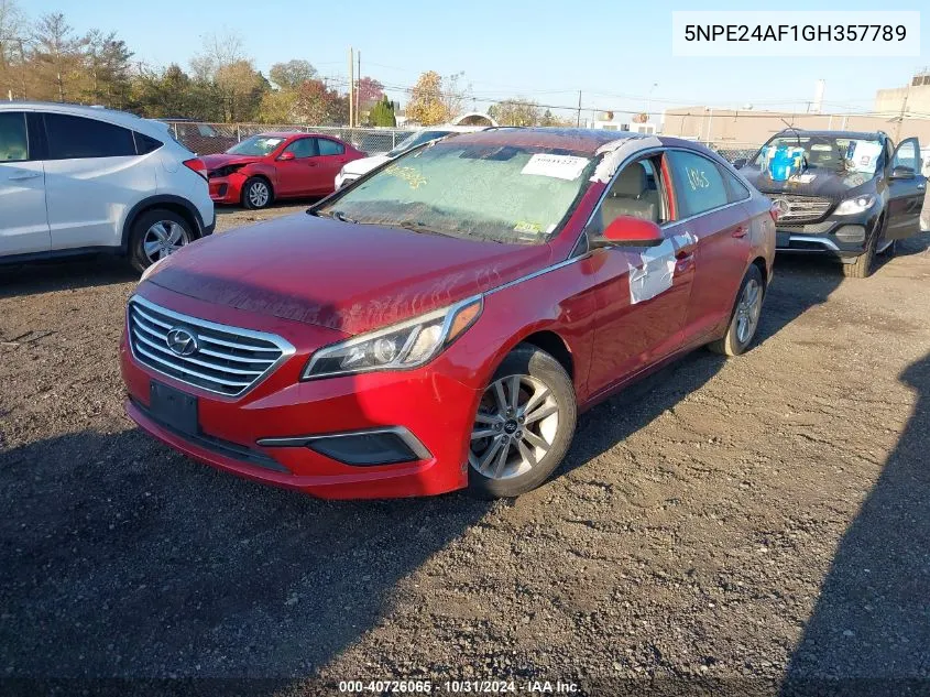 2016 Hyundai Sonata Se VIN: 5NPE24AF1GH357789 Lot: 40726065