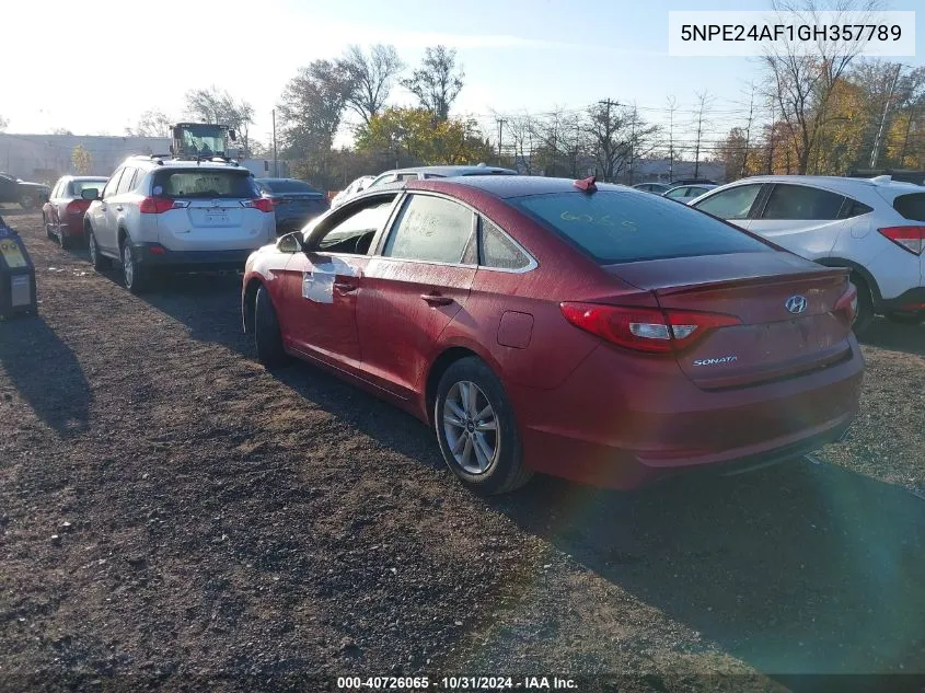 2016 Hyundai Sonata Se VIN: 5NPE24AF1GH357789 Lot: 40726065