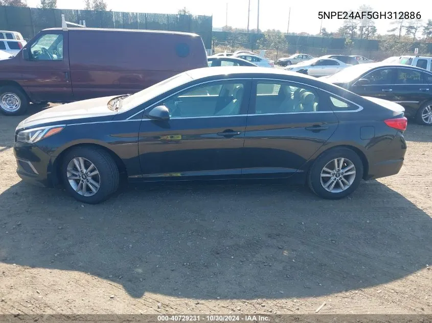 5NPE24AF5GH312886 2016 Hyundai Sonata Se