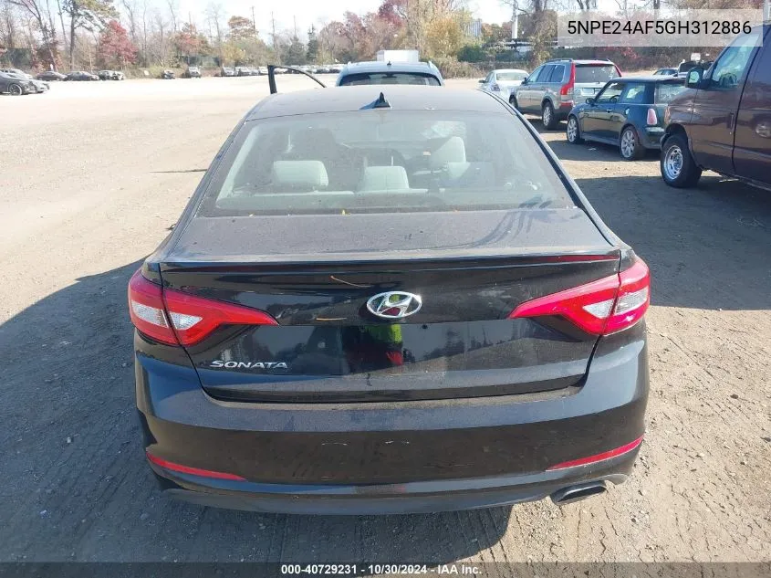 5NPE24AF5GH312886 2016 Hyundai Sonata Se