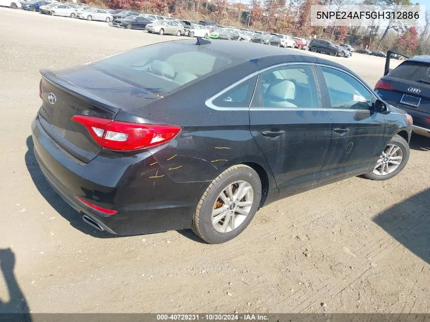 5NPE24AF5GH312886 2016 Hyundai Sonata Se