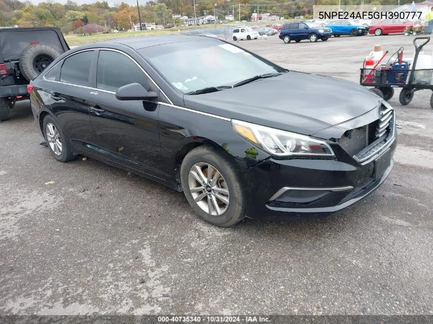 2016 Hyundai Sonata Se VIN: 5NPE24AF5GH390777 Lot: 40735340