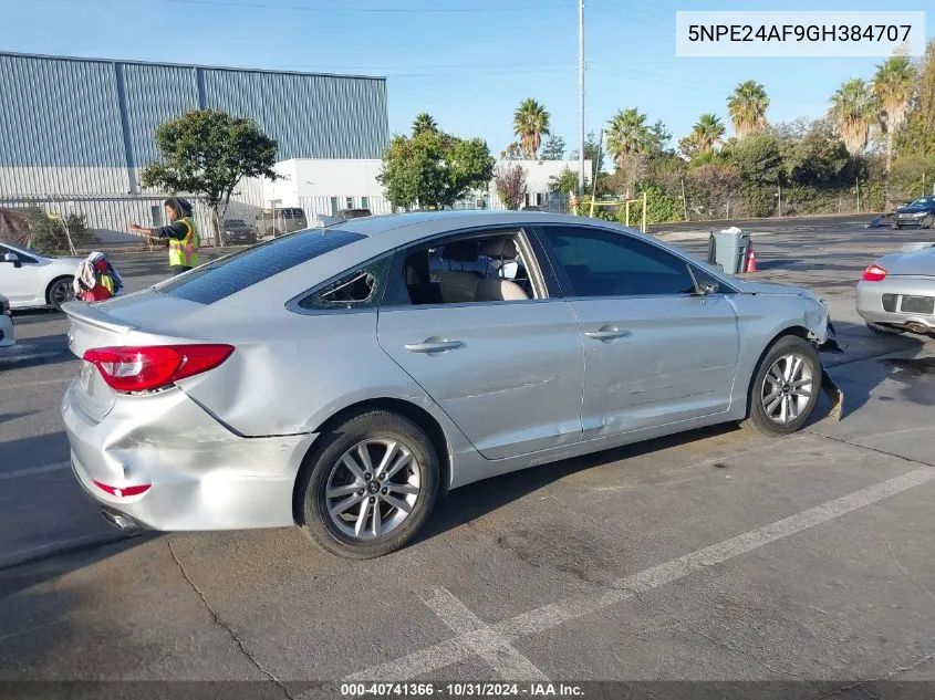 2016 Hyundai Sonata Se VIN: 5NPE24AF9GH384707 Lot: 40741366