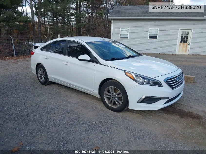 2016 Hyundai Sonata Se VIN: 5NPE24AF7GH338020 Lot: 40745126