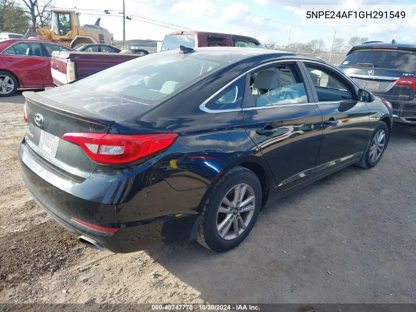 2016 Hyundai Sonata Se VIN: 5NPE24AF1GH291549 Lot: 40747770