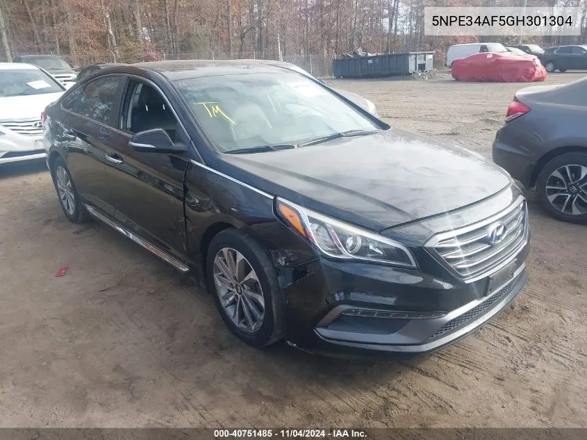 2016 Hyundai Sonata Sport/Limited VIN: 5NPE34AF5GH301304 Lot: 40751485