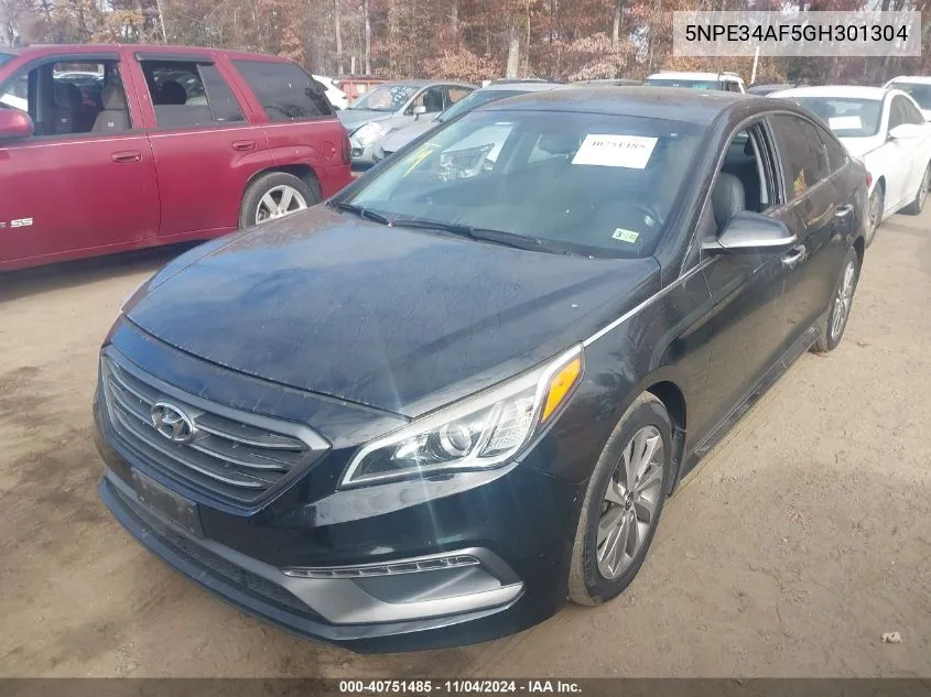 2016 Hyundai Sonata Sport/Limited VIN: 5NPE34AF5GH301304 Lot: 40751485