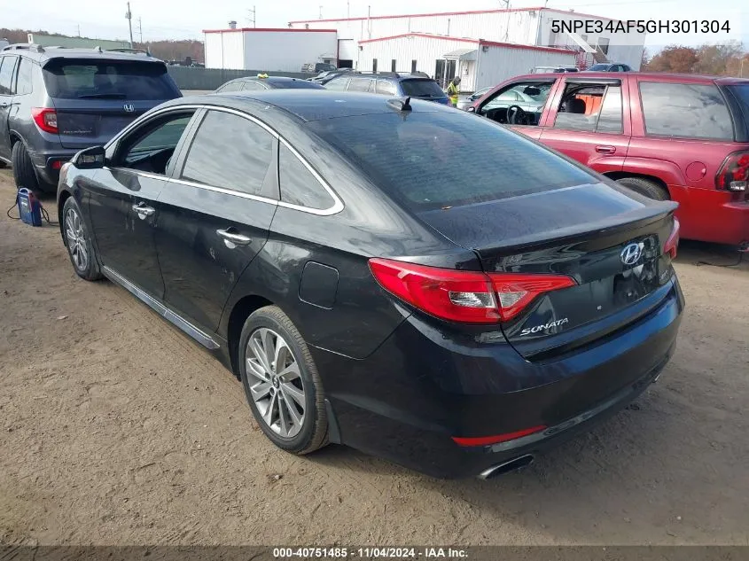 2016 Hyundai Sonata Sport/Limited VIN: 5NPE34AF5GH301304 Lot: 40751485