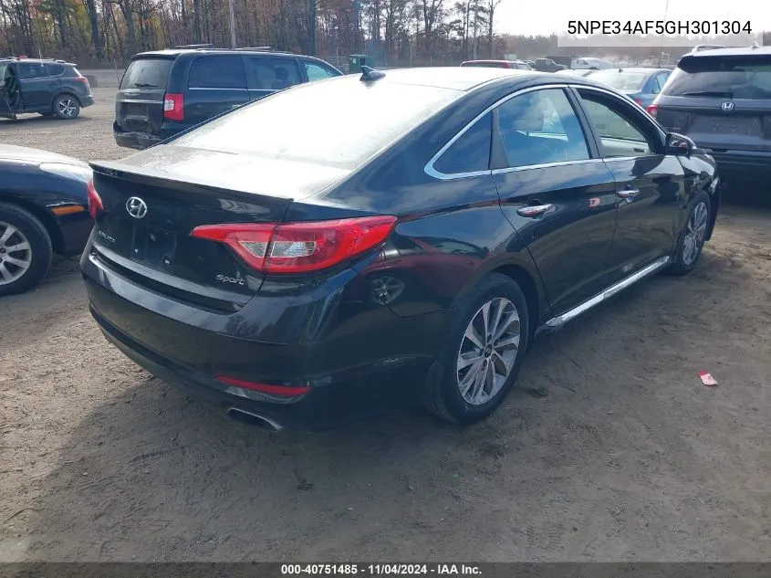 2016 Hyundai Sonata Sport/Limited VIN: 5NPE34AF5GH301304 Lot: 40751485