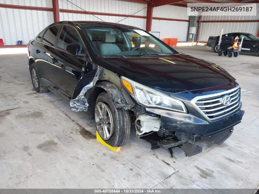 2016 Hyundai Sonata Se VIN: 5NPE24AF4GH269187 Lot: 40755644