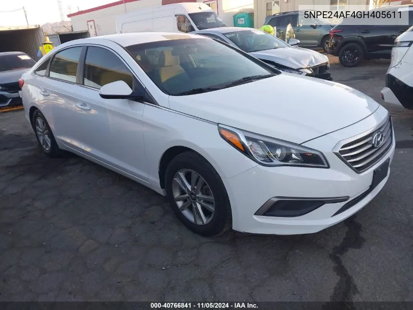 2016 Hyundai Sonata VIN: 5NPE24AF4GH405611 Lot: 40766841