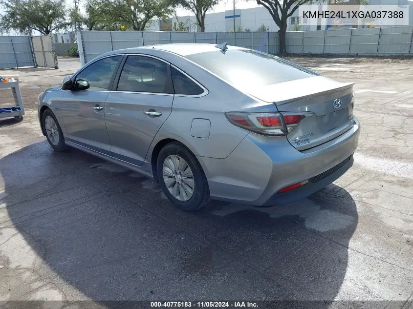 2016 Hyundai Sonata Hybrid Se VIN: KMHE24L1XGA037388 Lot: 40775183