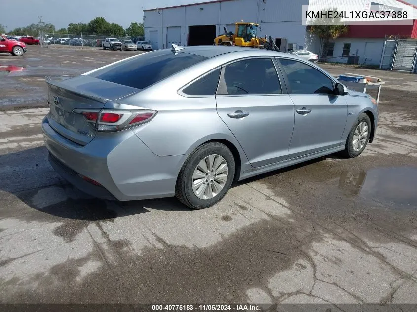 2016 Hyundai Sonata Hybrid Se VIN: KMHE24L1XGA037388 Lot: 40775183