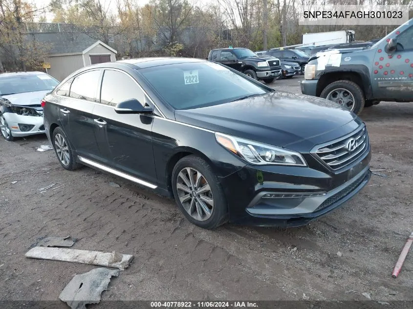 2016 Hyundai Sonata Sport/Limited VIN: 5NPE34AFAGH301023 Lot: 40778922