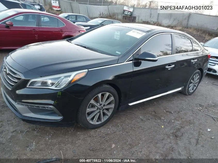 2016 Hyundai Sonata Sport/Limited VIN: 5NPE34AFAGH301023 Lot: 40778922