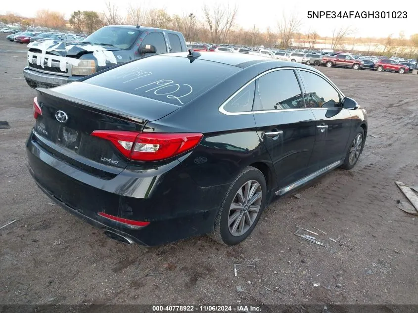 2016 Hyundai Sonata Sport/Limited VIN: 5NPE34AFAGH301023 Lot: 40778922