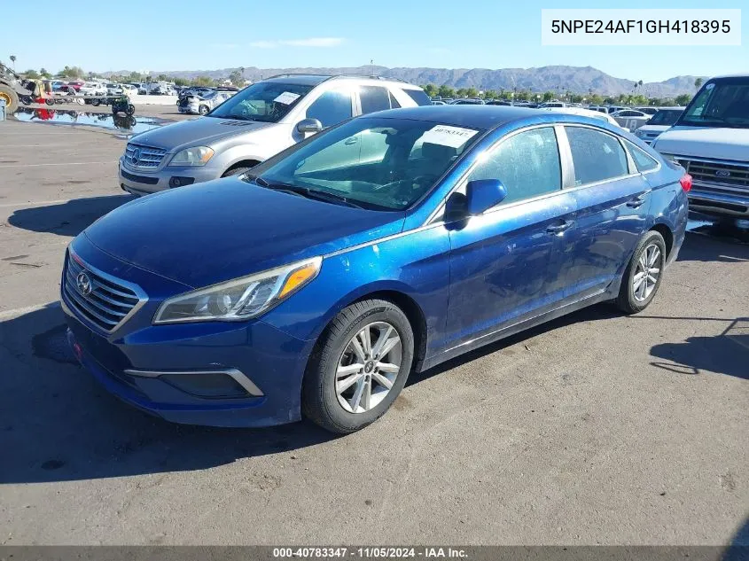 2016 Hyundai Sonata VIN: 5NPE24AF1GH418395 Lot: 40783347