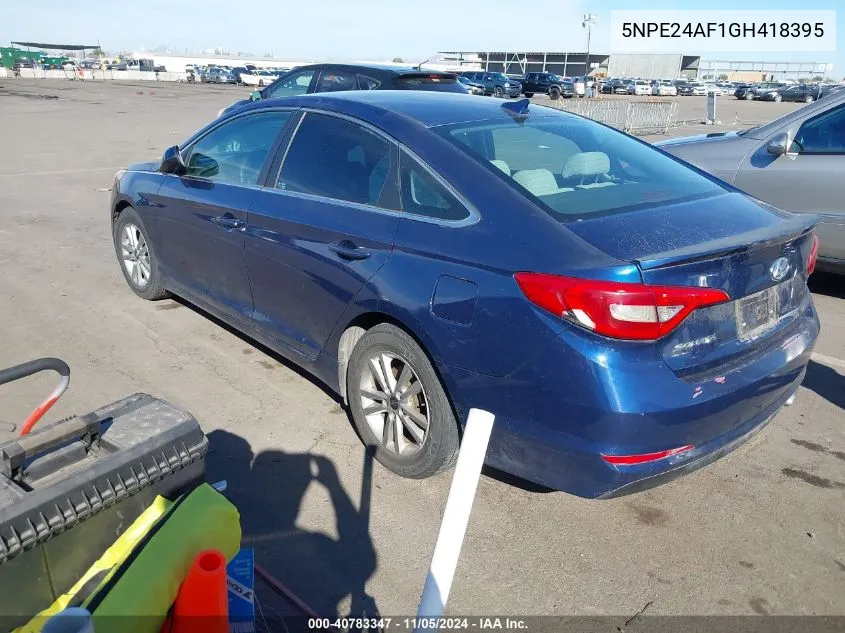 2016 Hyundai Sonata VIN: 5NPE24AF1GH418395 Lot: 40783347