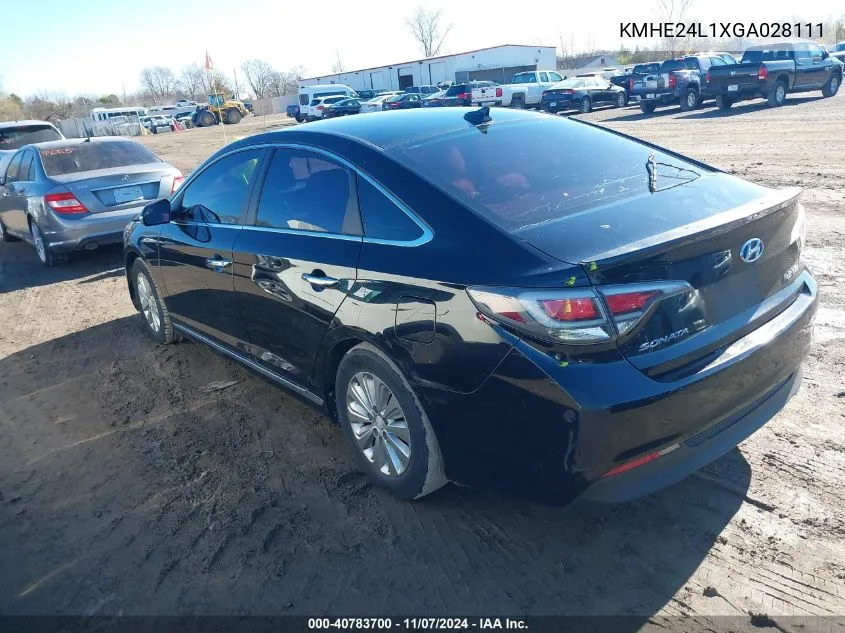 2016 Hyundai Sonata Hybrid Se VIN: KMHE24L1XGA028111 Lot: 40783700