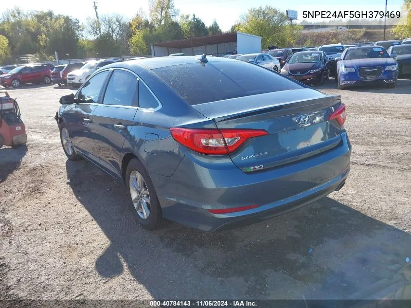 2016 Hyundai Sonata Se VIN: 5NPE24AF5GH379469 Lot: 40784143