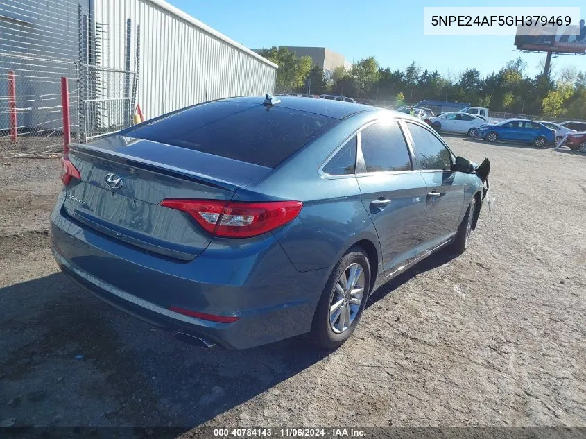 2016 Hyundai Sonata Se VIN: 5NPE24AF5GH379469 Lot: 40784143