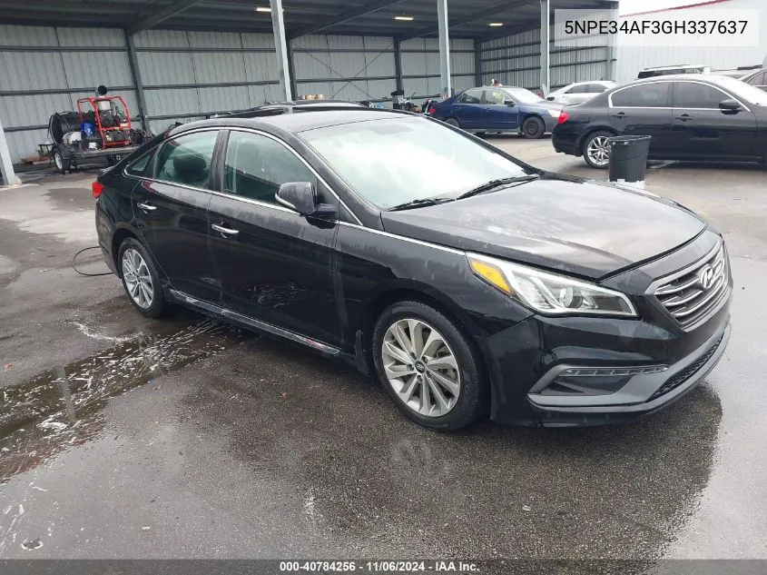 2016 Hyundai Sonata Sport VIN: 5NPE34AF3GH337637 Lot: 40784256