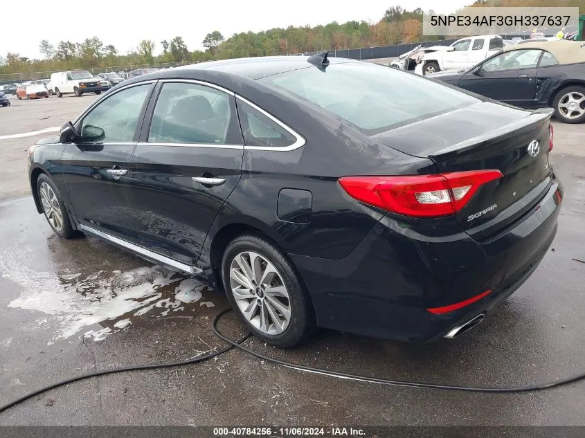 2016 Hyundai Sonata Sport VIN: 5NPE34AF3GH337637 Lot: 40784256