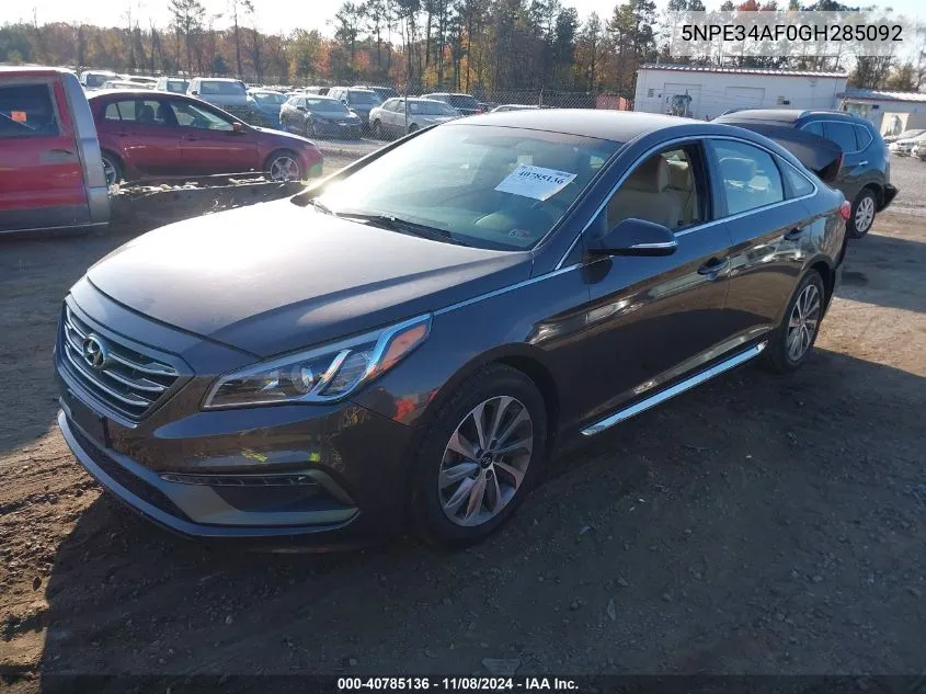 2016 Hyundai Sonata Sport VIN: 5NPE34AF0GH285092 Lot: 40785136