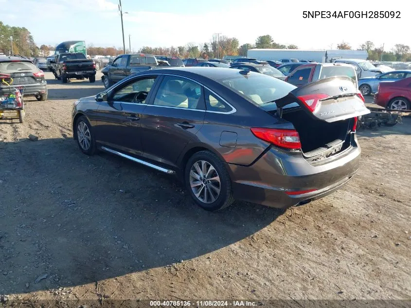 2016 Hyundai Sonata Sport VIN: 5NPE34AF0GH285092 Lot: 40785136