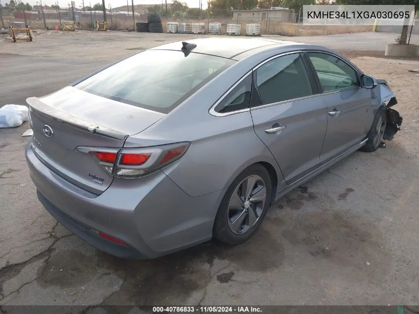 2016 Hyundai Sonata Hybrid Limited VIN: KMHE34L1XGA030695 Lot: 40786833